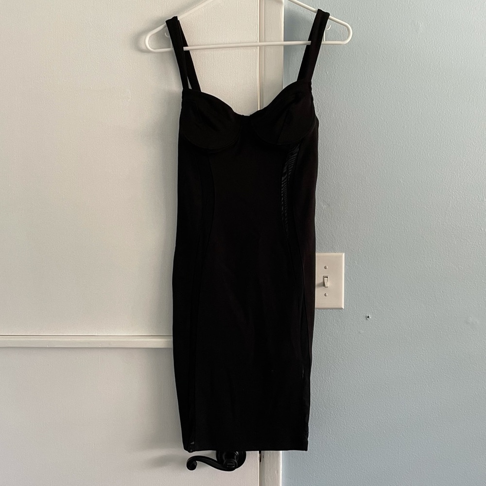 Mini dress with mesh